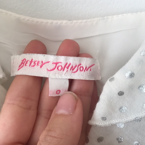 Betsy Johnson white and silver wrap dress - Picture 2 of 4